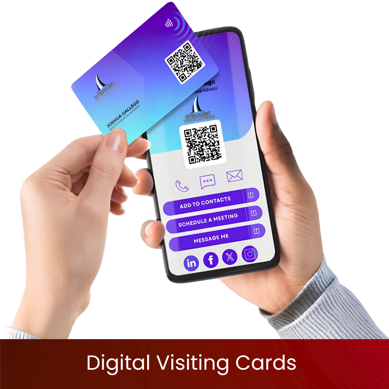 Digital Visiting Cards | Smart NFC & QR Business Card | Share Contact in One Tap | Eco-Friendly, Reusable & Editable | Works Without App | Digital Visiting Cards for Modern Professionals | Excel Print
