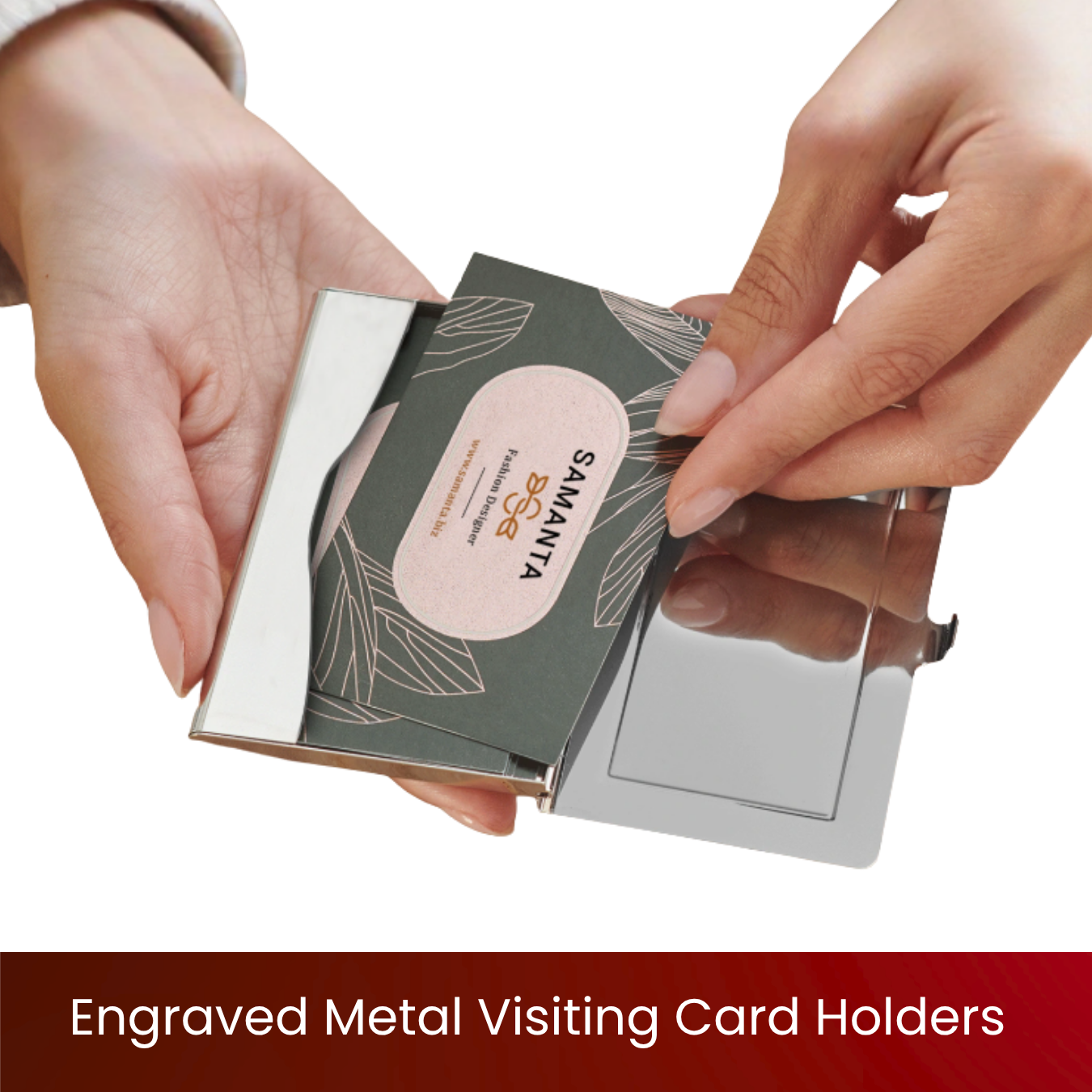 Engraved Metal Visiting Card Holder | Premium Steel Pocket Card Case | Laser-Engraved Name & Logo | Slim Durable Finish | Corporate Gift-Ready | Engraved Card Holders for Executives & Gifting | Excel Print