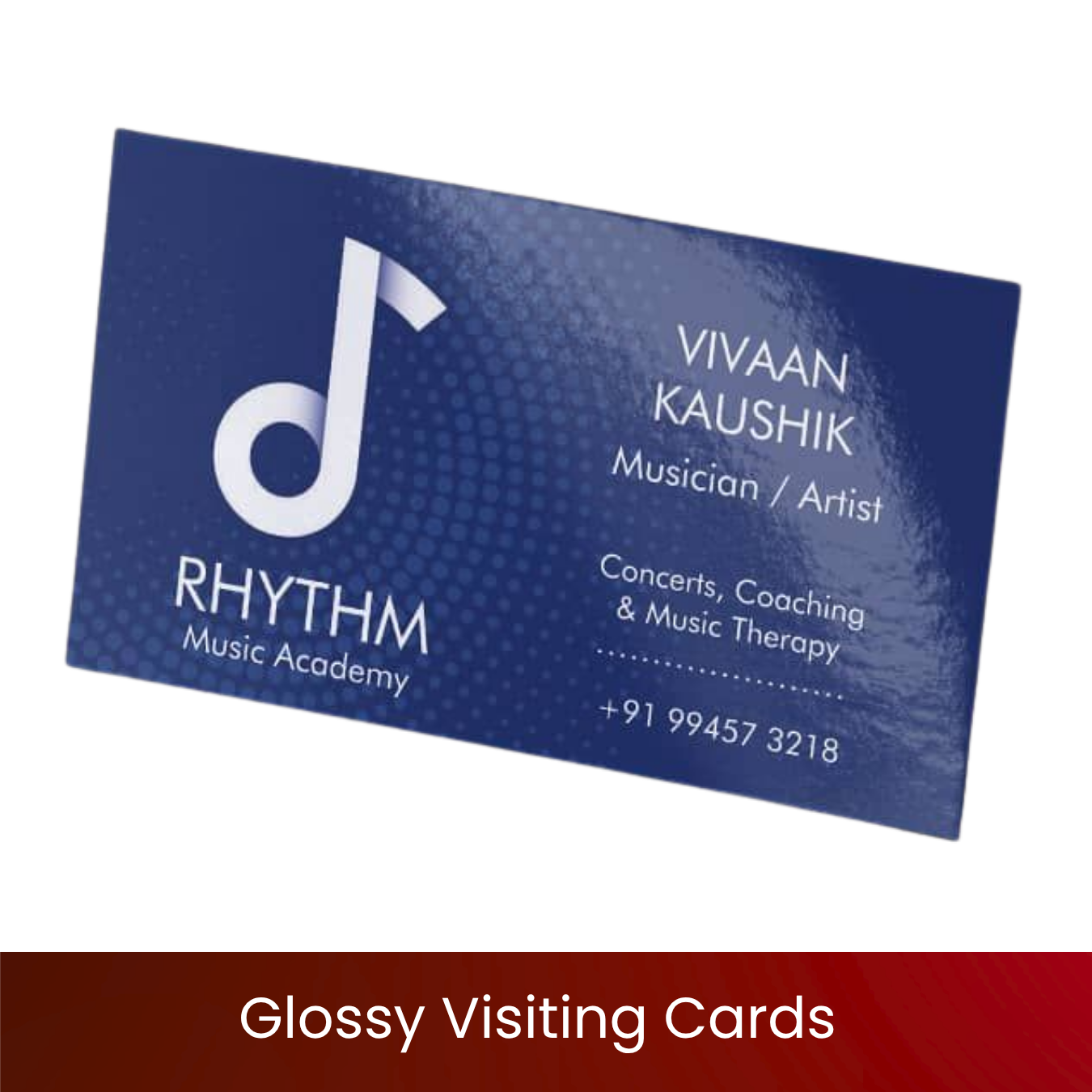 Glossy Visiting Cards | 300 GSM Gloss-Laminated Business Cards | Shiny Vibrant Colours | Smooth Reflective Finish | Double-Sided Print | Glossy Visiting Cards for Bold, Colourful Branding | Excel Print