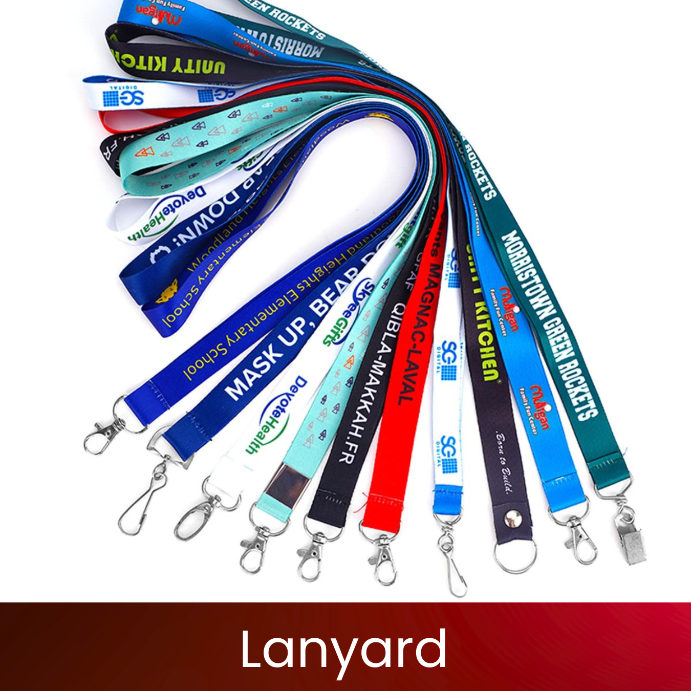 Lanyards | Custom Printed ID Card Lanyards | Logo & Brand Name | Satin/Polyester with Metal Hook | Comfortable Durable Strap | Printed Lanyards for Offices, Schools & Events | Excel Print