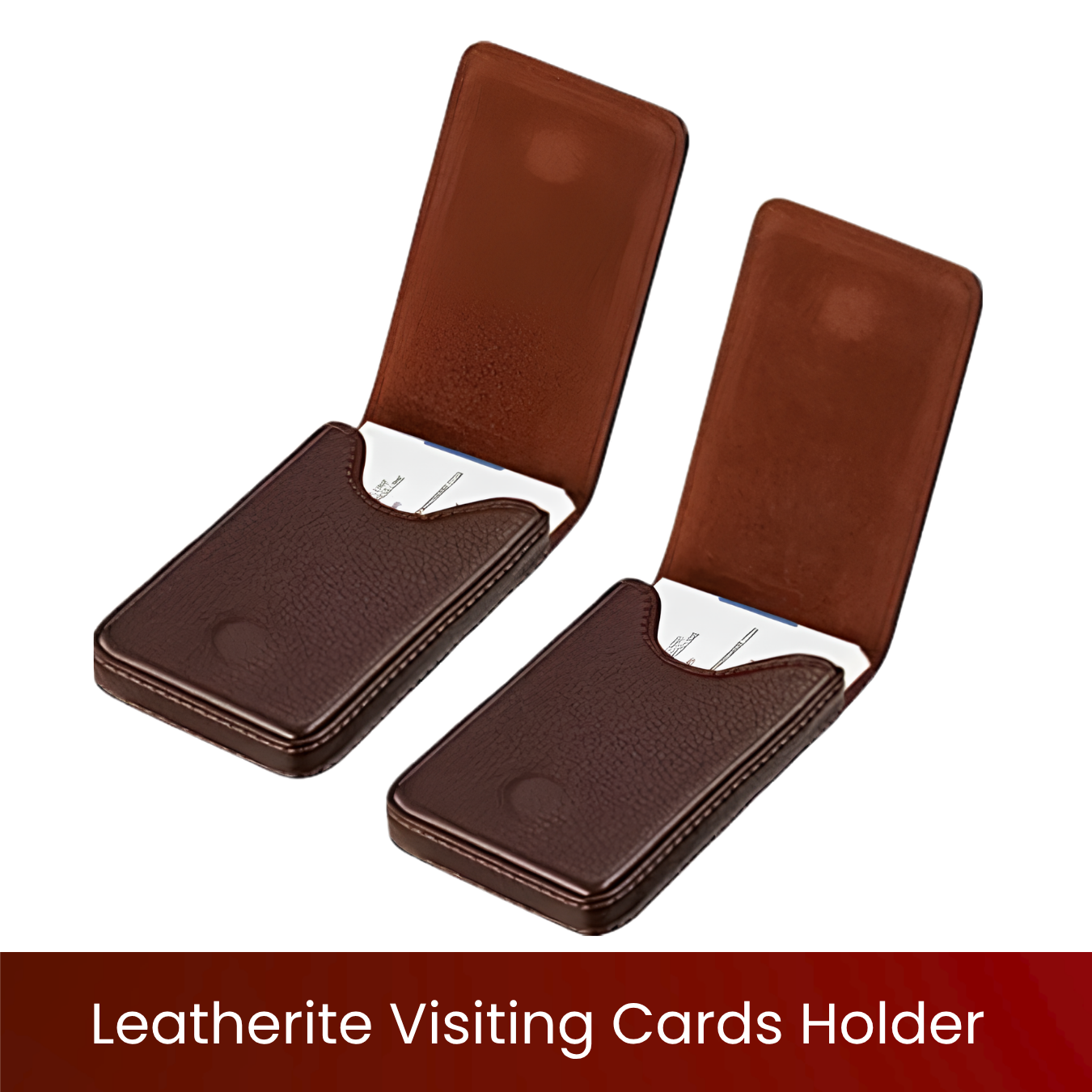 Leatherette Visiting Card Holder | Premium PU Leather Card Case | Elegant Soft-Touch Finish | Holds 18-20 Cards | Custom Name & Logo | Leatherette Card Holders for Office & Gifting | Excel Print - Image 2