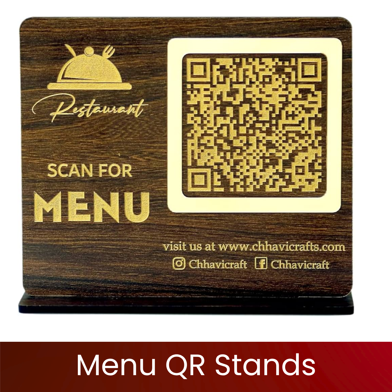 Menu QR Stands | Custom Acrylic Digital Menu Display | Scan-to-View Restaurant Menu | Tabletop Slanted Stand | Logo & Branding Print | Menu QR Stands for Restaurants, Cafes & Bars | Excel Print