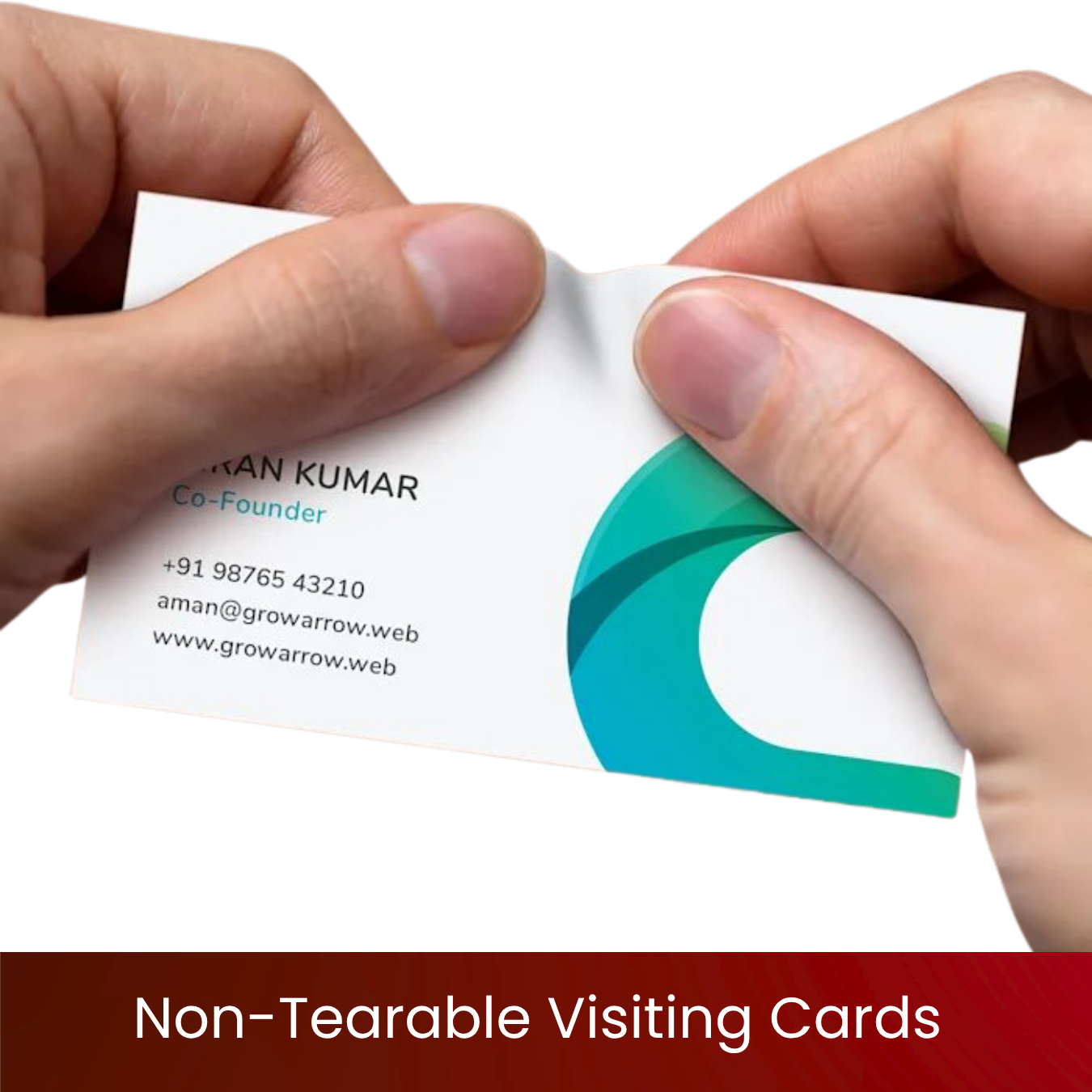 Non-Tearable Visiting Cards | Waterproof Synthetic Business Cards | Tear & Crease Resistant | Durable Outdoor-Ready Finish | Full-Colour Print | Non-Tearable Cards for Field & Outdoor Pros | Excel Print