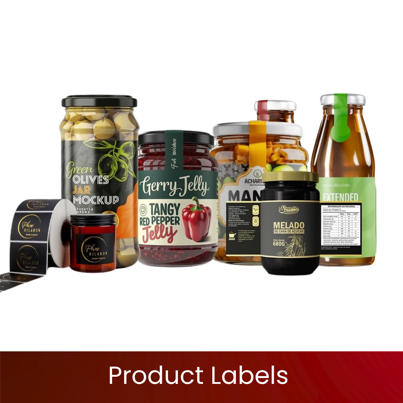 Product Labels | Custom Self-Adhesive Product Labels | Any Shape, Size & Roll | Waterproof Premium Print | Matte/Gloss Finish | Product Labels for Bottles, Jars & Packaging | Excel Print