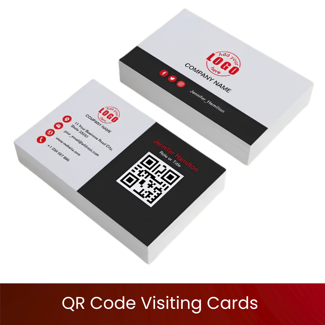 QR Code Visiting Cards | 300 GSM Smart Business Cards | Scannable QR for Web & UPI | Full-Colour Premium Print | Matte/Gloss Finish | QR Visiting Cards for Businesses & Networking | Excel Print