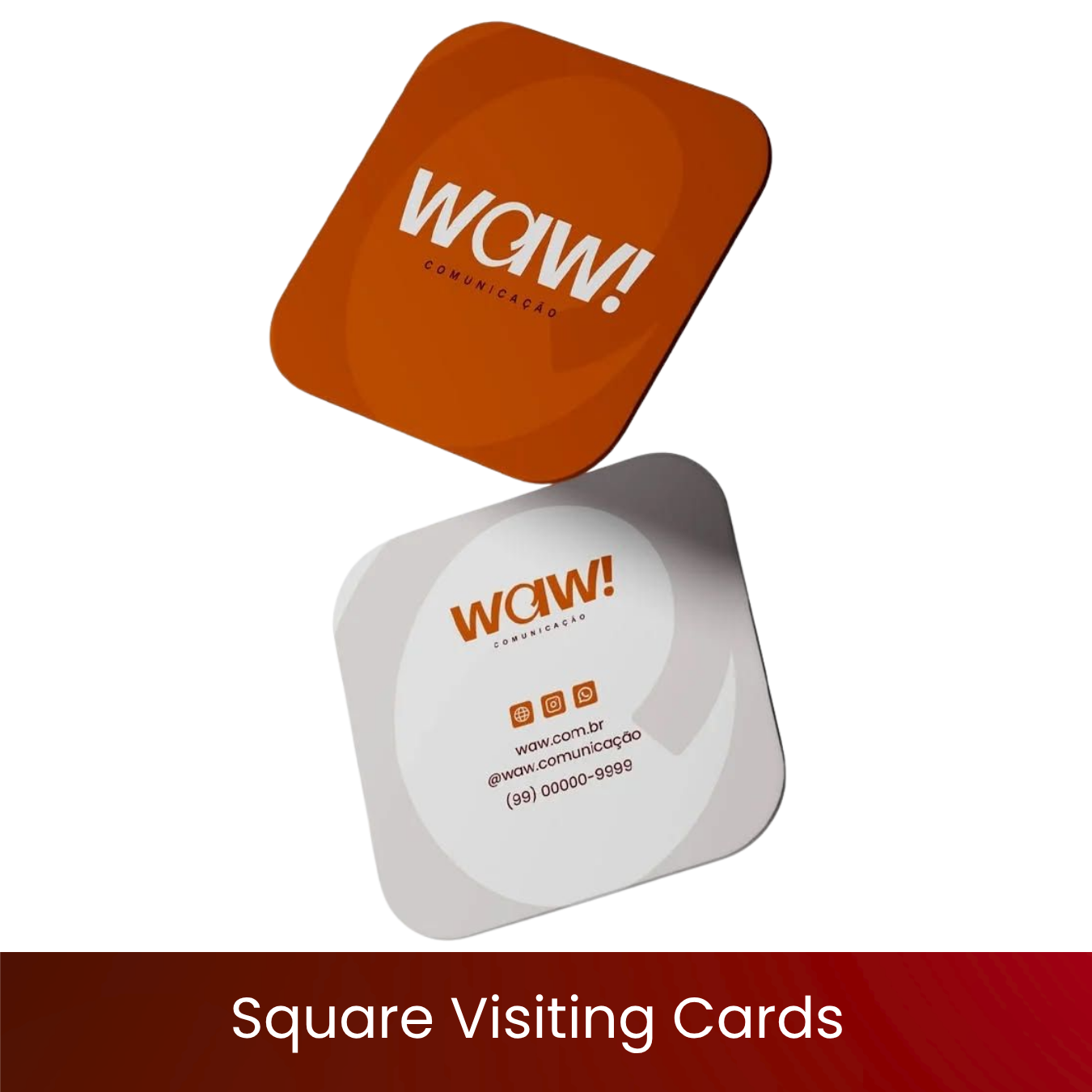 Square Visiting Cards | 350 GSM Premium Business Cards | Unique Square Format | Full-Colour Double-Sided Print | Matte/Gloss Finish | Square Visiting Cards for Designers & Creative Brands | Excel Print
