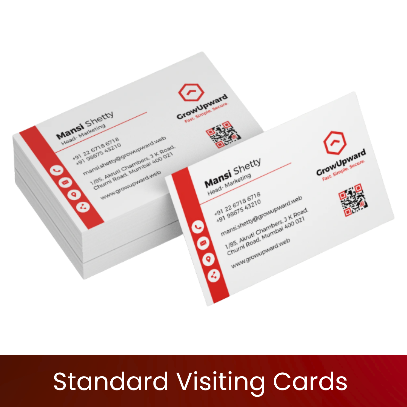 Standard Paper Visiting Cards | 300 GSM Art Paper Business Cards | Economical Full-Colour Print | Single/Double Sided | Matte or Gloss Finish | Standard Visiting Cards for Bulk & Everyday Use | Excel Print
