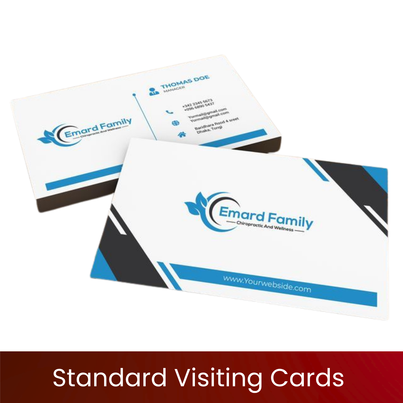 Standard Visiting Cards | 300 GSM Art Paper Business Cards | Single & Double Sided | Vibrant Full-Colour Print | Matte or Gloss Finish | Visiting Cards for Professionals & Daily Business Use | Excel Print