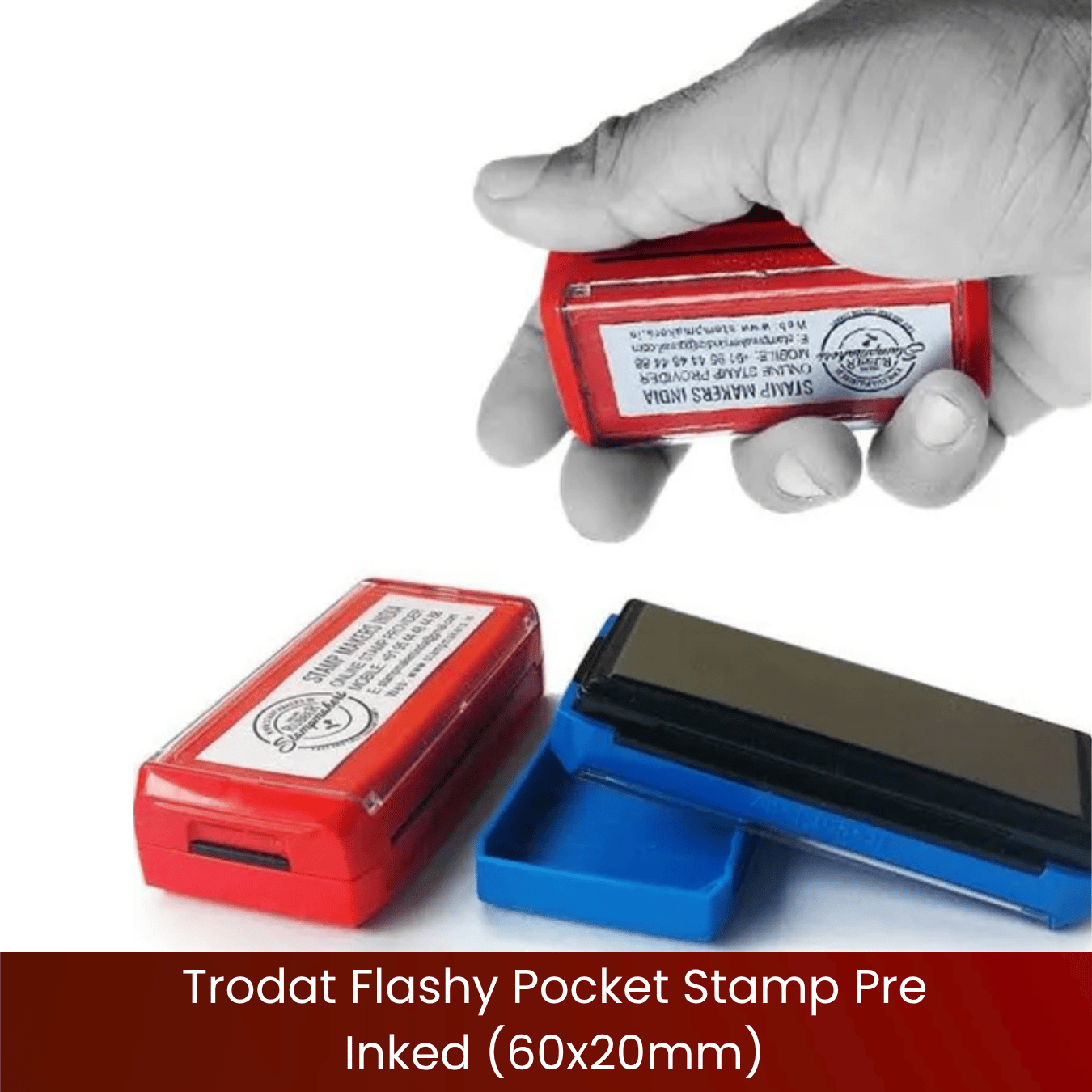 Trodat Flashy Pocket Stamp Pre Inked (60x20mm)