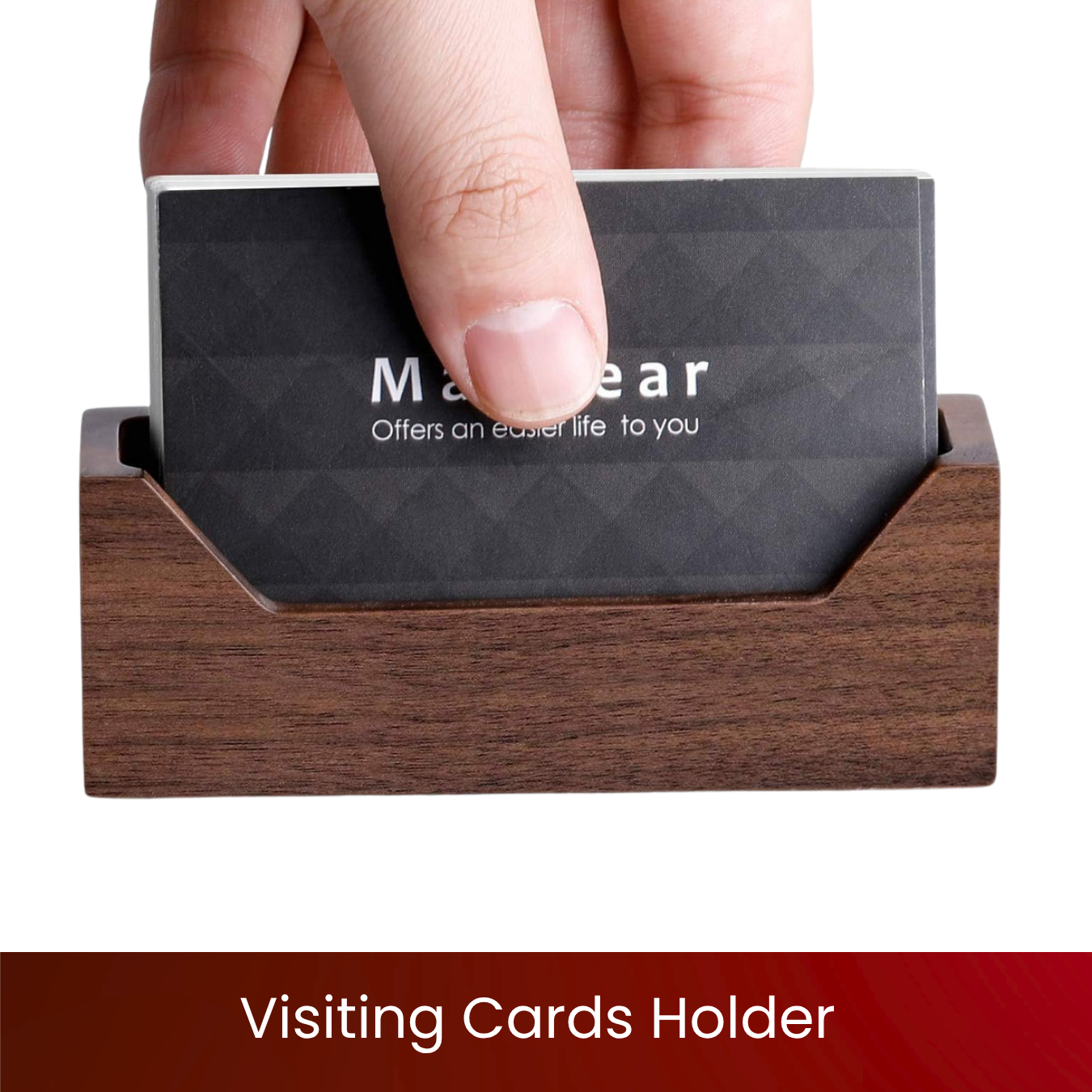 Visiting Card Holder | Premium Desk & Pocket Card Holder | Holds 15-20 Business Cards | Sleek Metal/Leatherette Finish | Custom Branding Option | Card Holders for Office Desk & Professionals | Excel Print