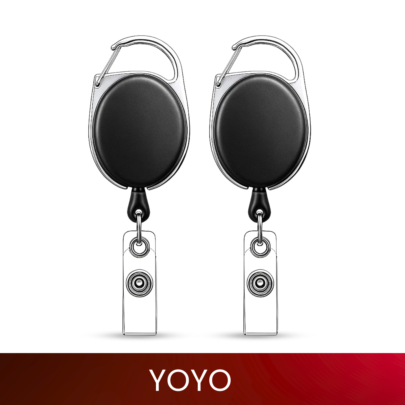 Yoyo ID Badge Reels | Retractable ID Card Holder Clip | Pull-Out Reel with Belt Clip | Durable Spring Mechanism | Custom Logo Option | Yoyo Badge Reels for Offices, Hospitals & Events | Excel Print