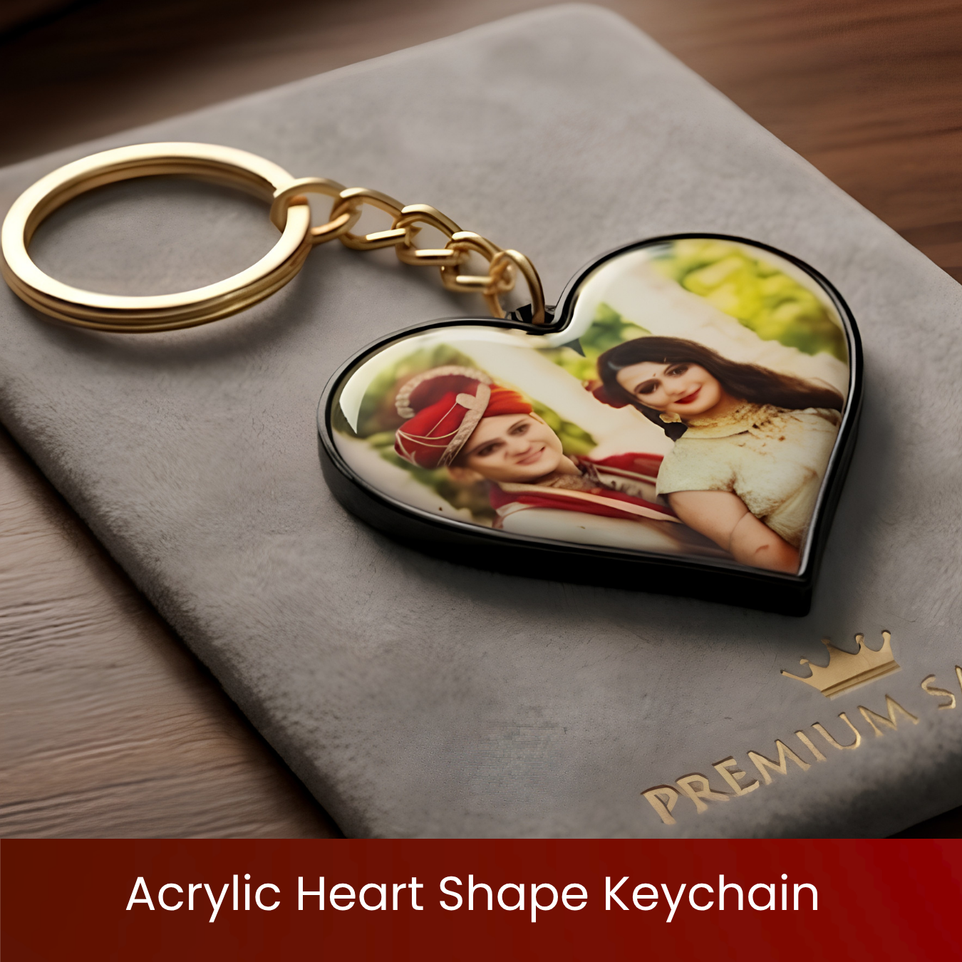 Acrylic Heart Shape Keychain