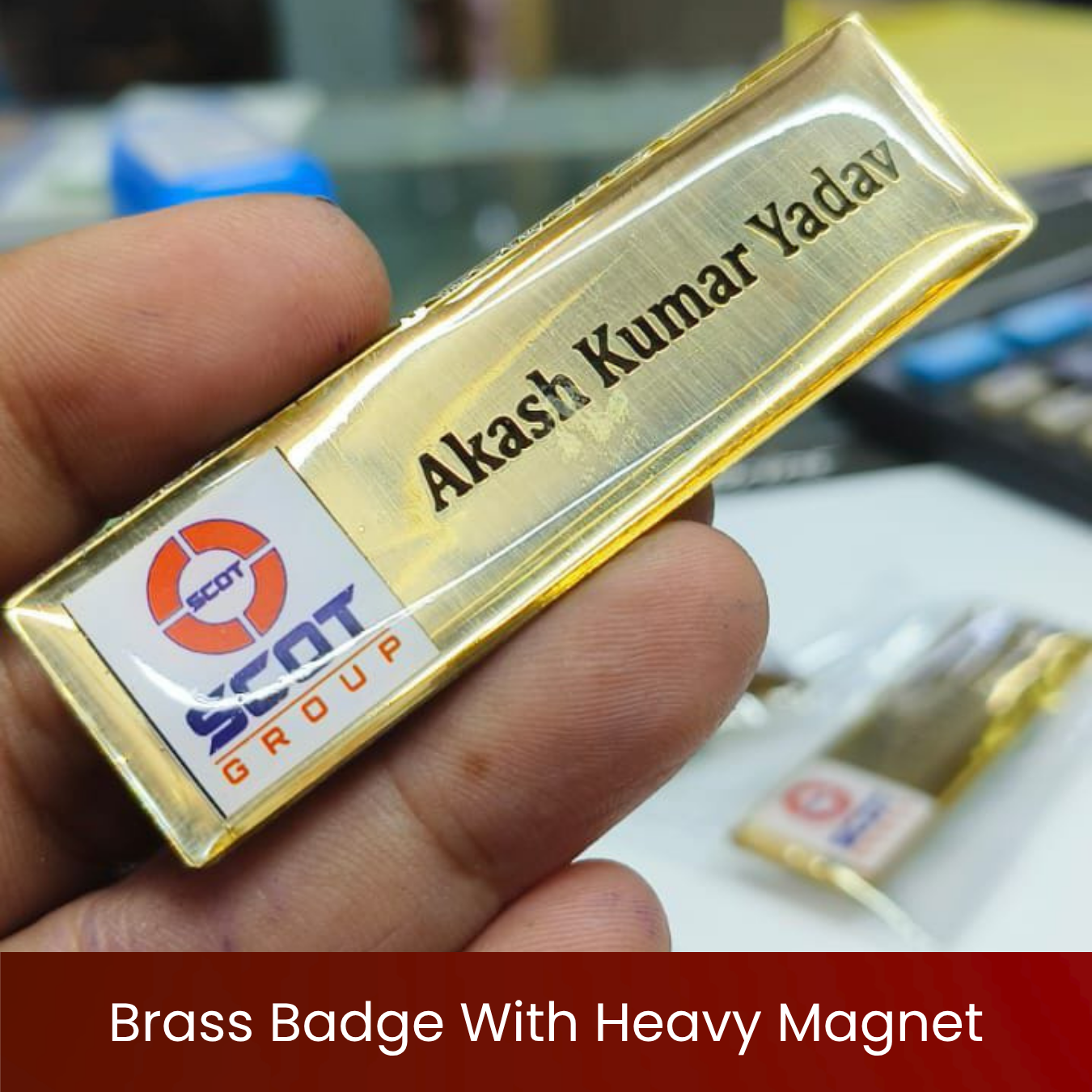 Brass Badge With Heavy Magnet