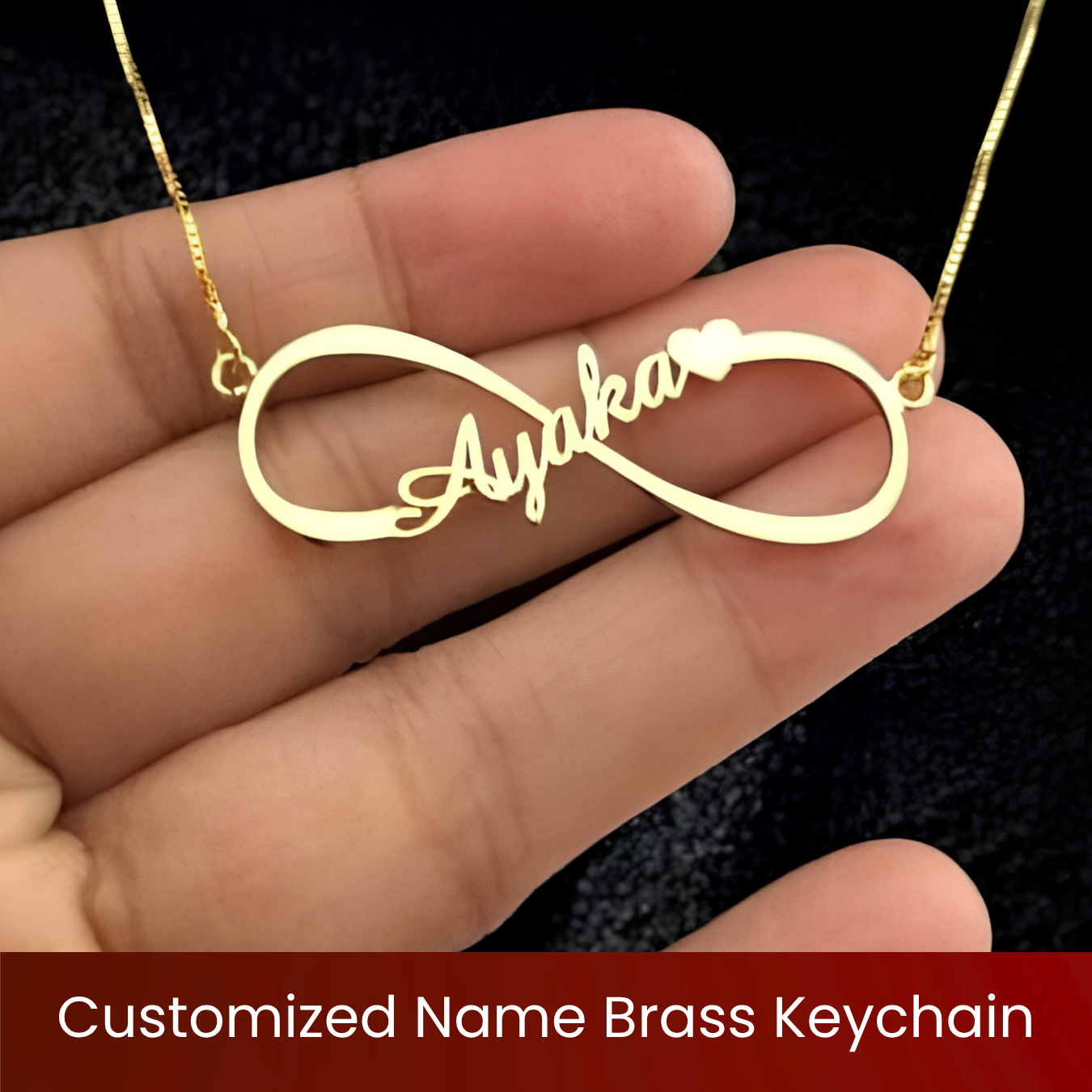 Customized Name Brass Keychain