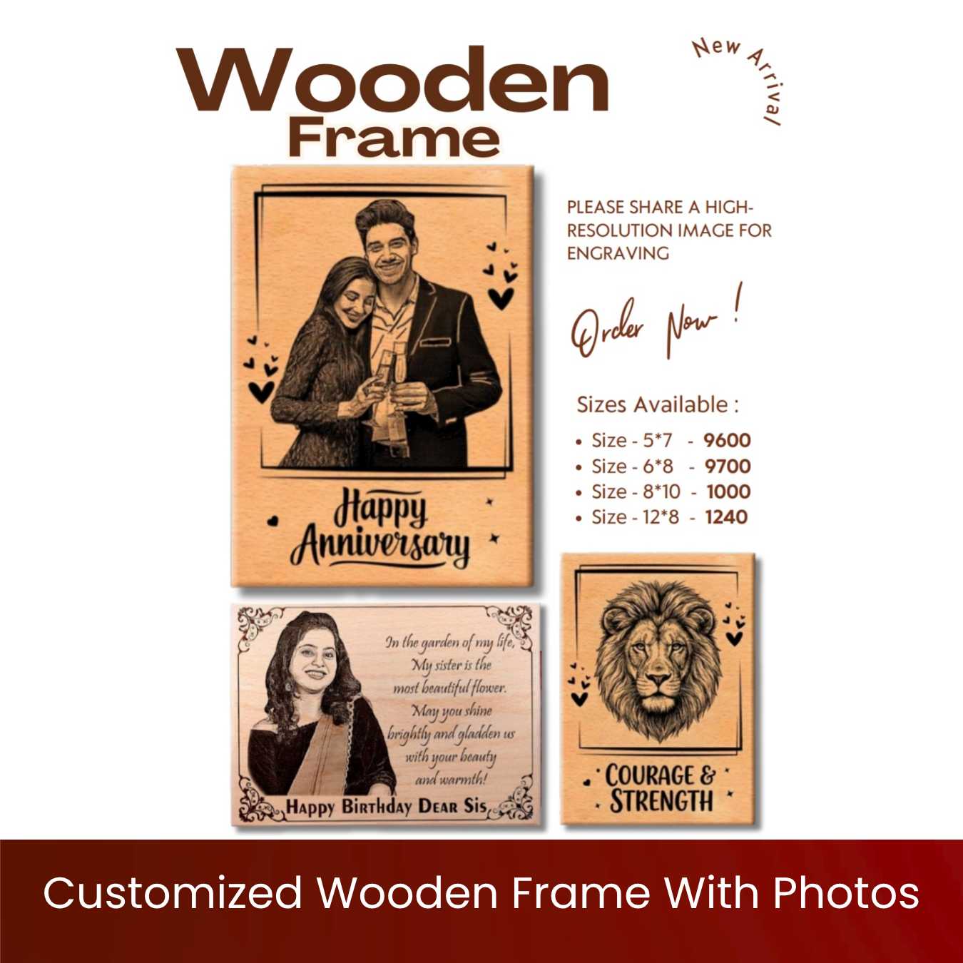 Customized Wooden Frame With Photos