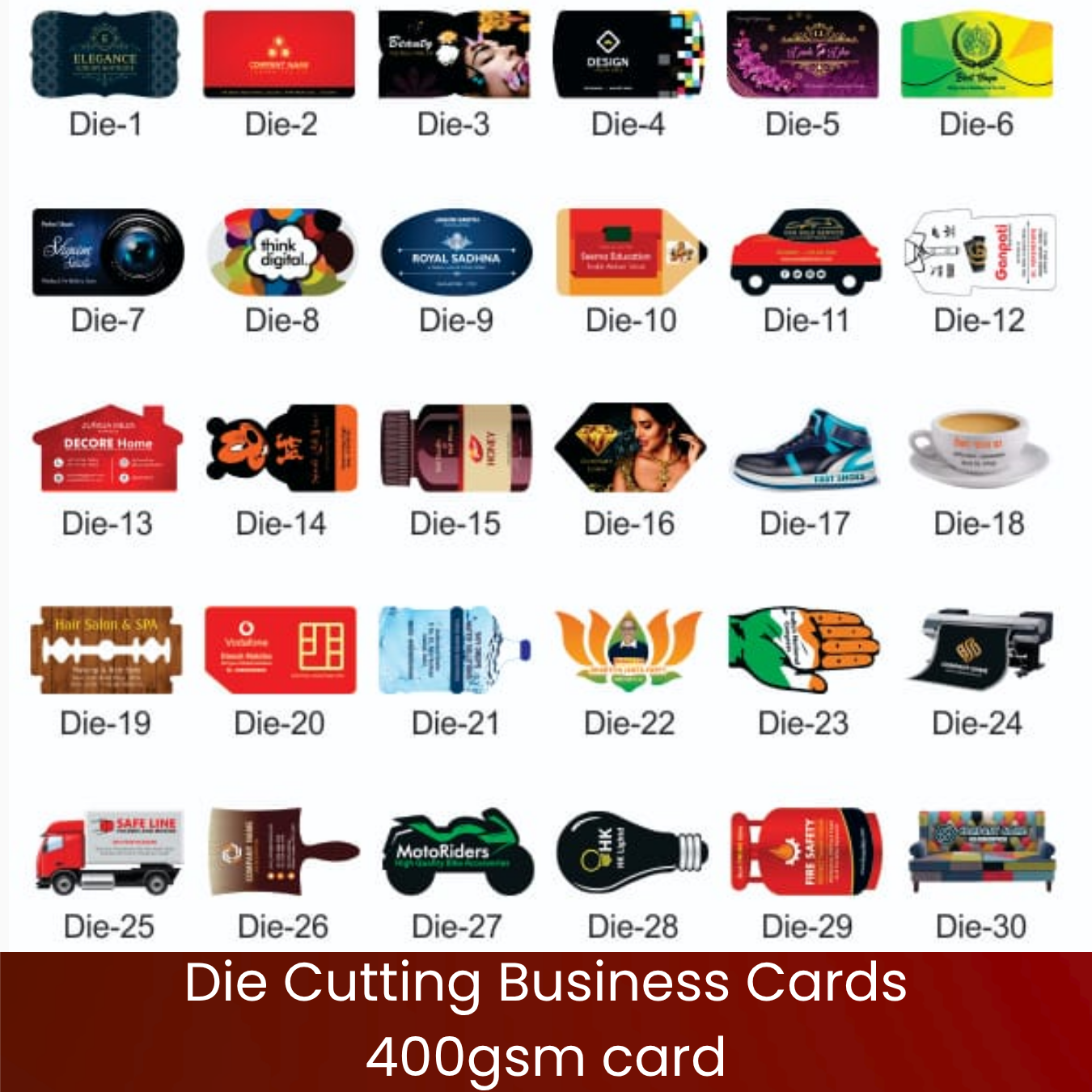 Die Cutting Business Cards 400gsm card - Image 2