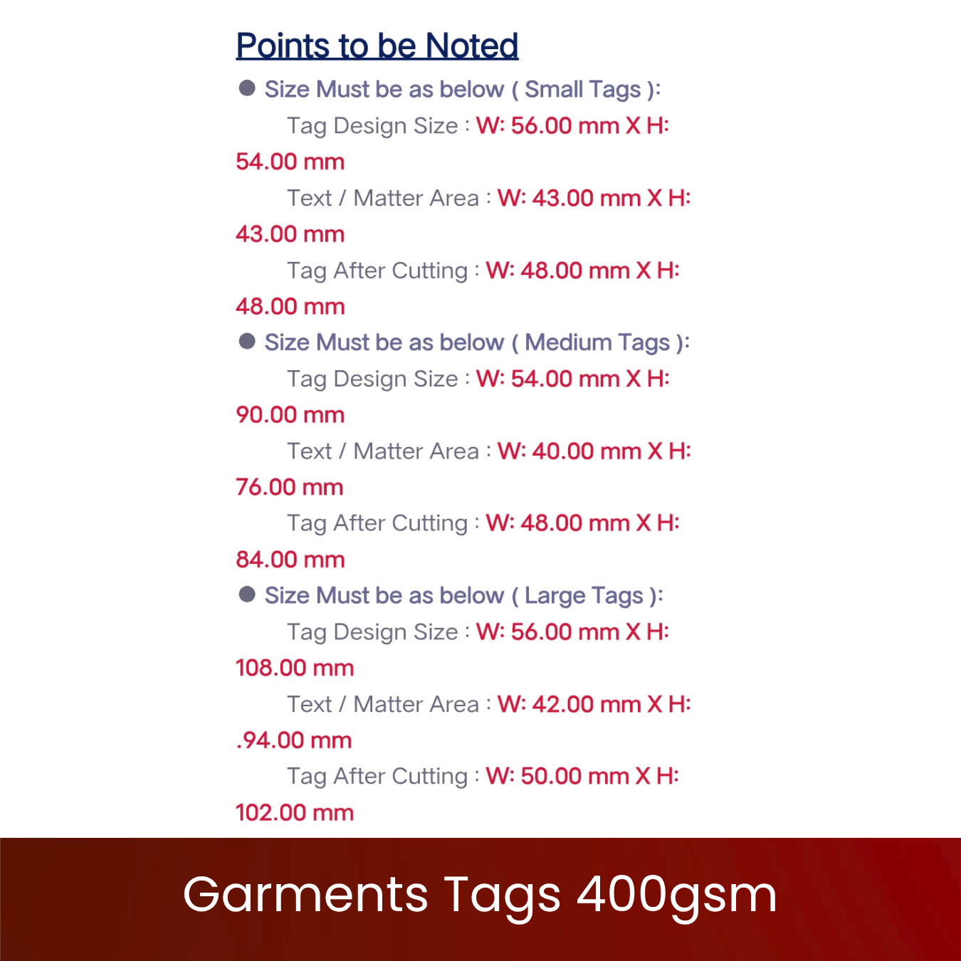 Garments Tags 400gsm - Image 5