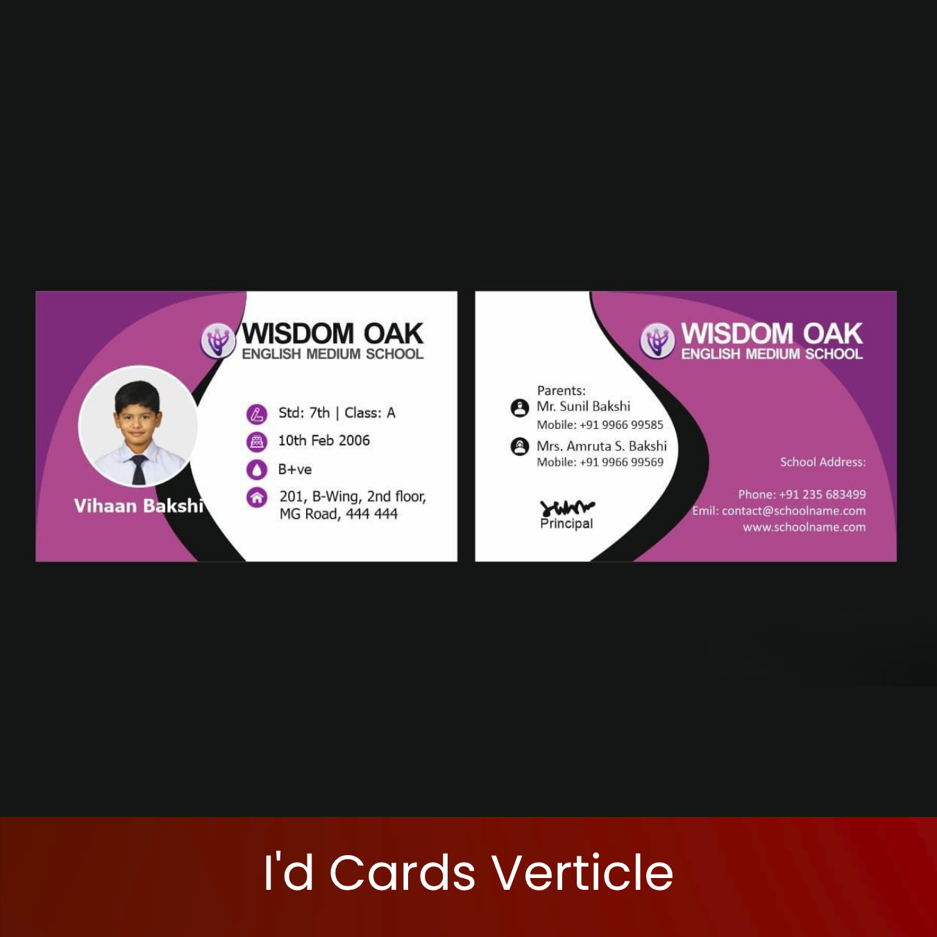 I’d Cards Verticles