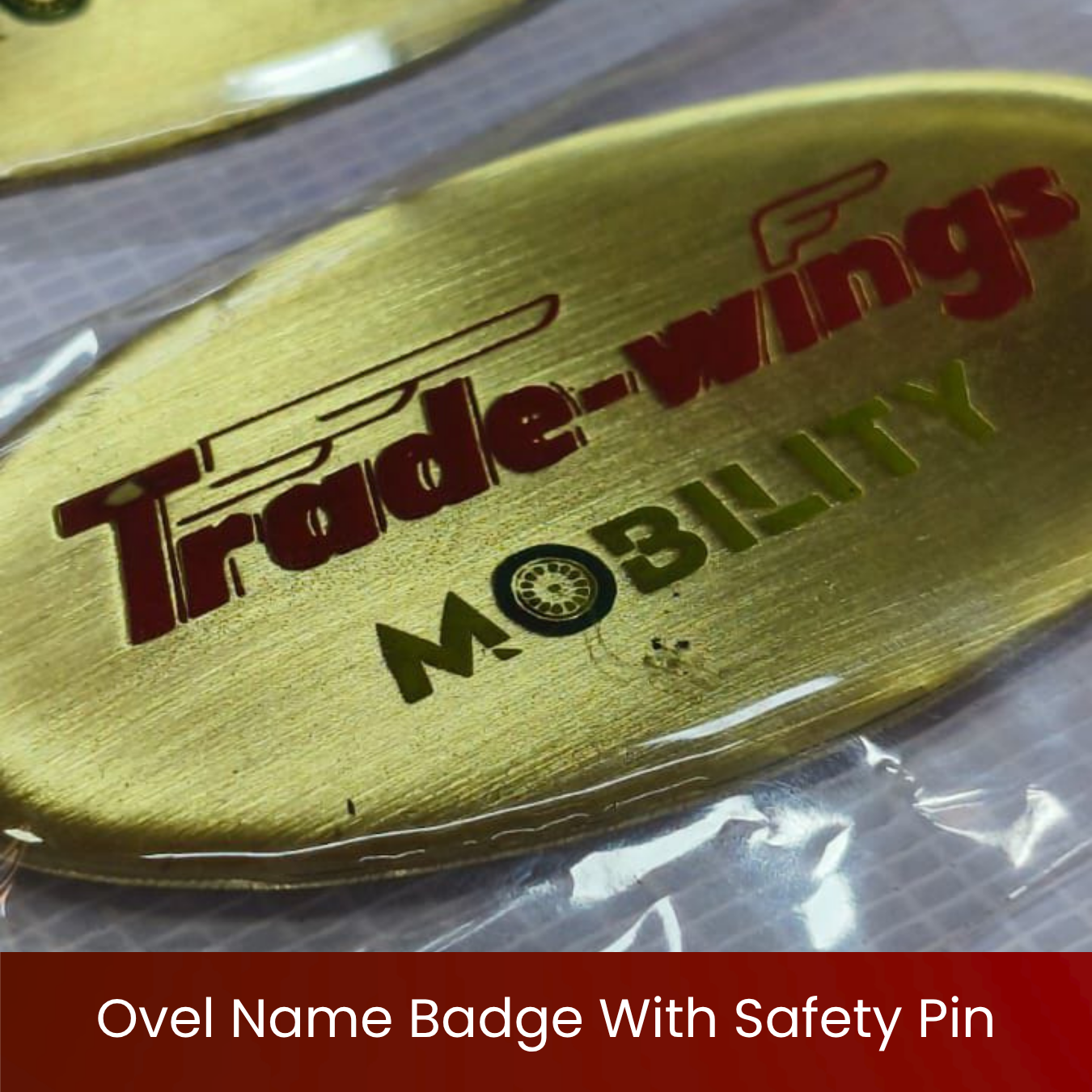 Ovel Name Badge With Safety Pin