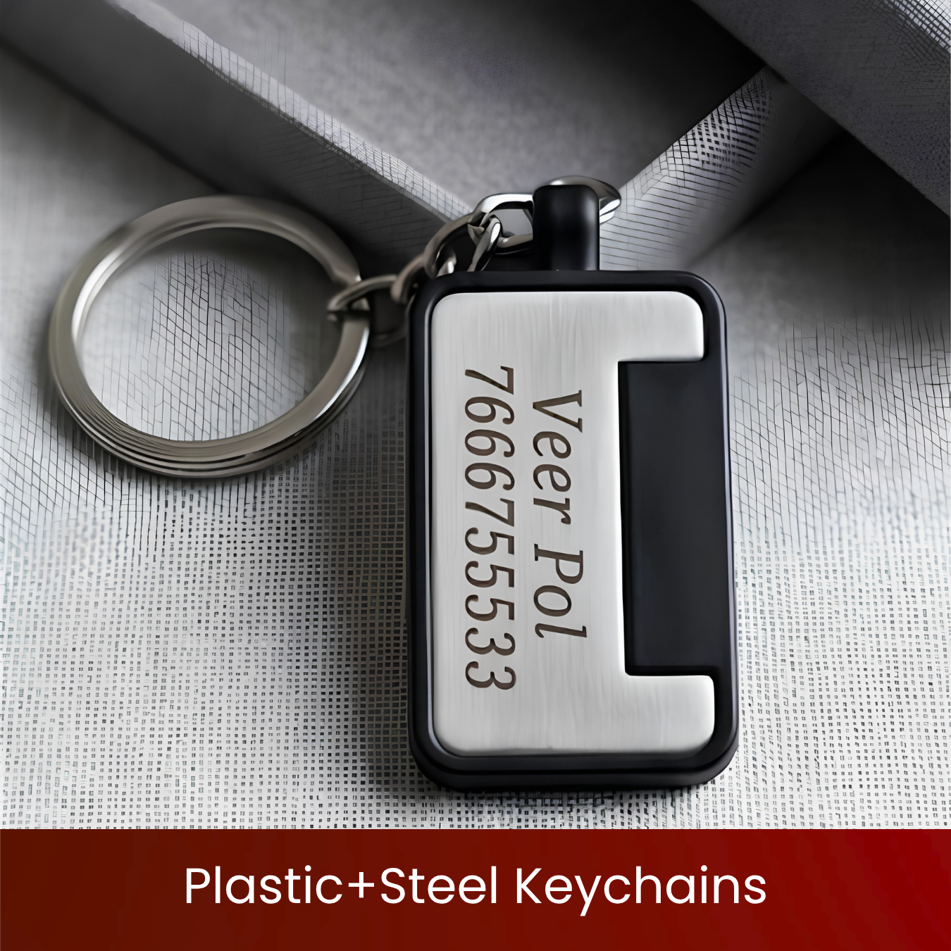 Plastic+Steel Keychain