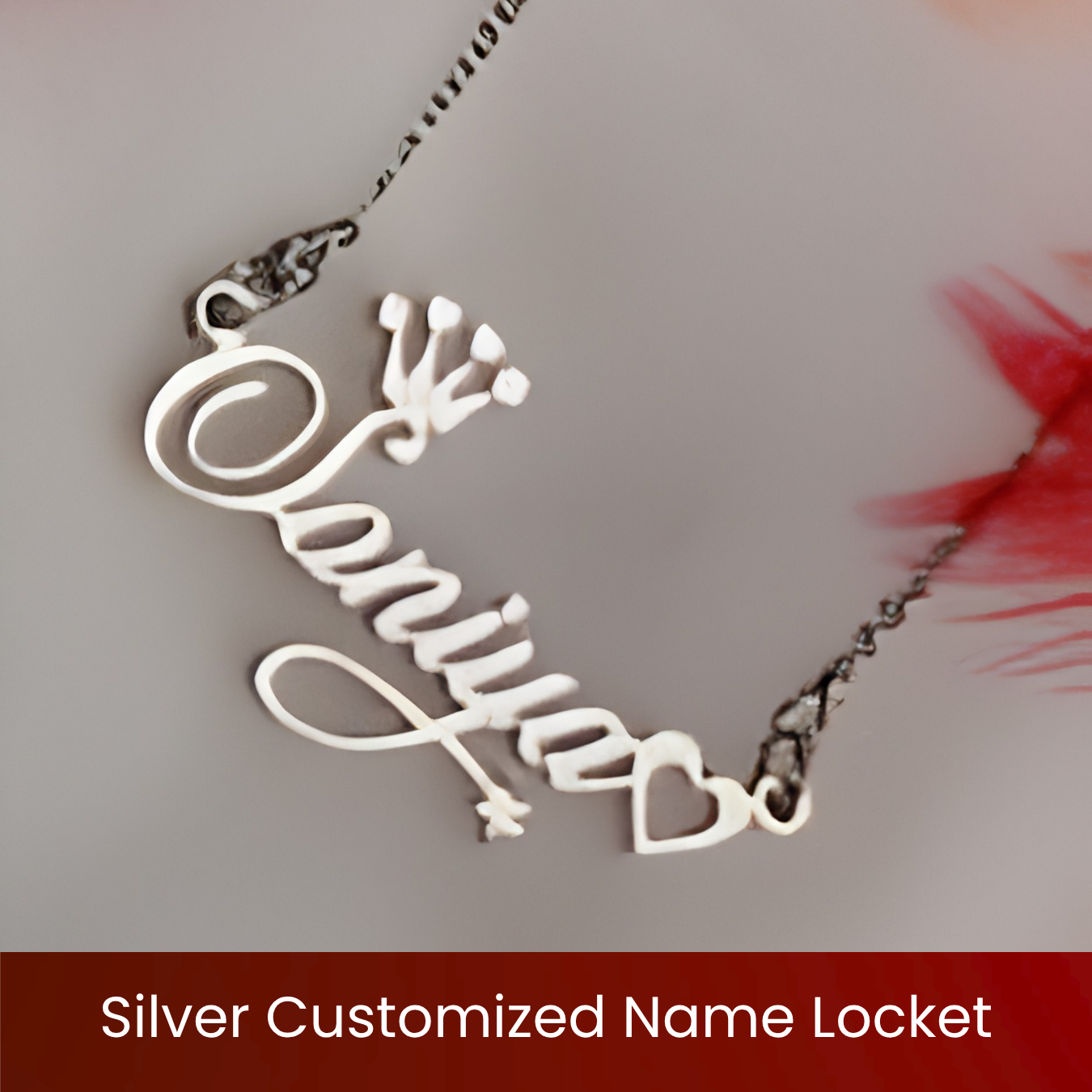 Silver Customized Name Locket
