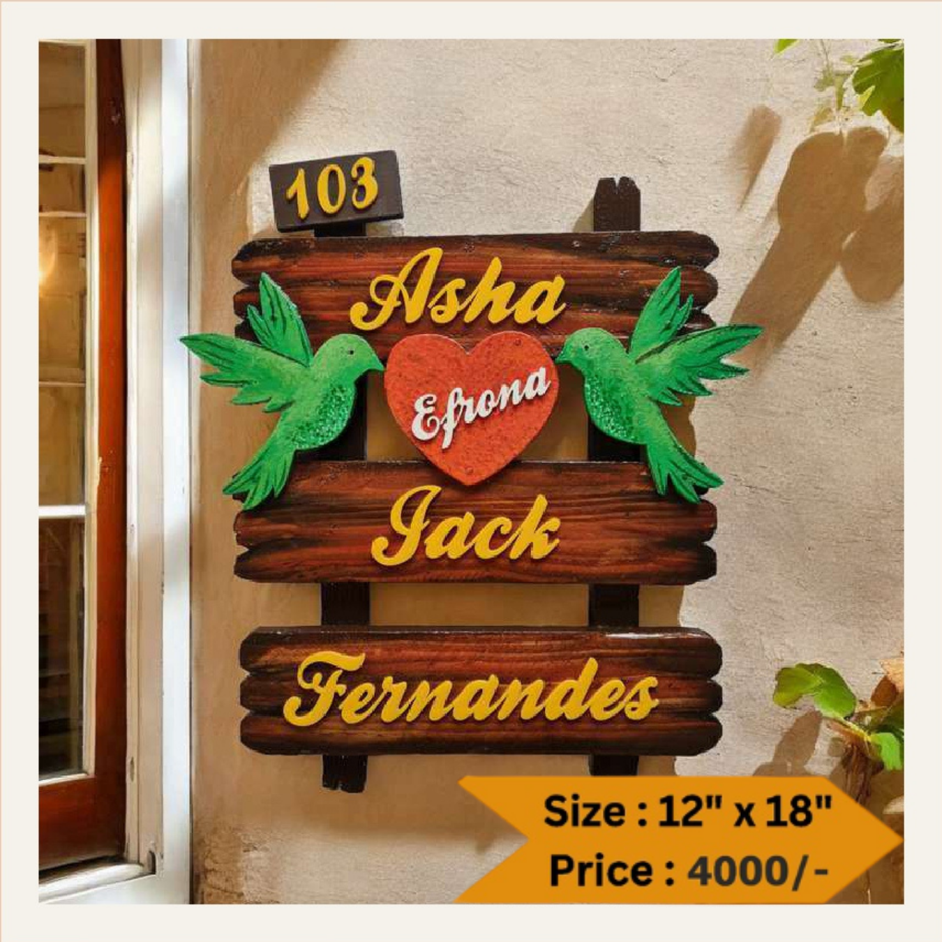 Wooden Nameplate DN -11373