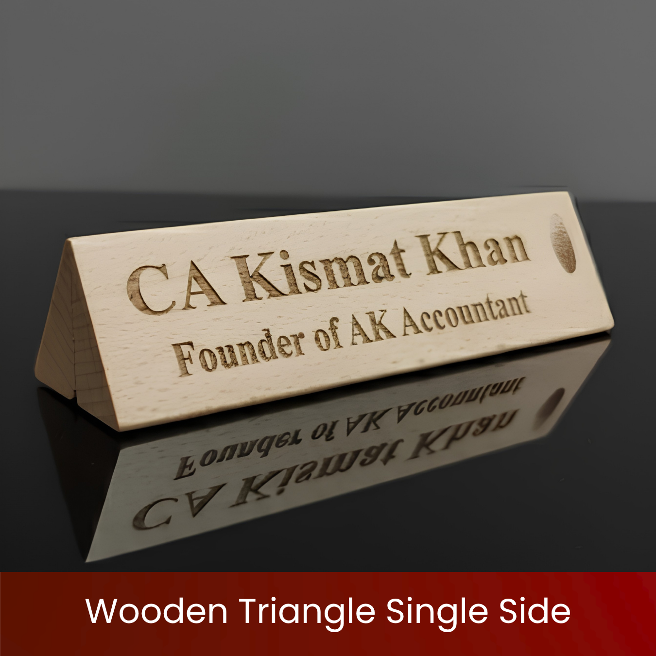 Wooden Triangle Single Side